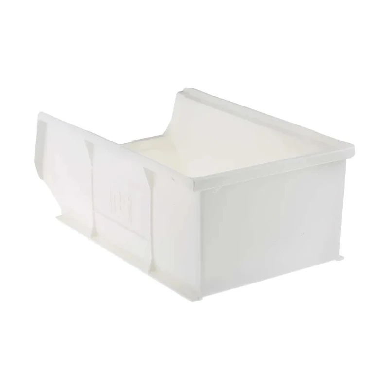 RS PRO Polypropylene Storage Bin 350 mm x 205 mm x 130 mm White 315-1151