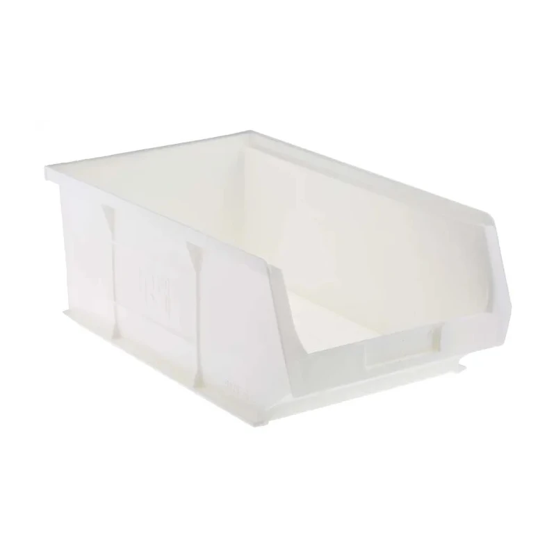 RS PRO Polypropylene Storage Bin 350 mm x 205 mm x 130 mm White 315-1151