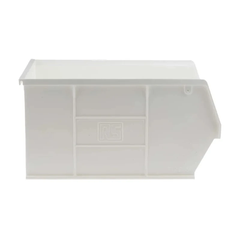 RS PRO Polypropylene Storage Bin, 350 mm x 205 mm x 181 mm, White 315-1173