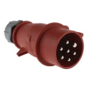 MENNEKES AM-TOP Red Cable Mount 7P Straight Industrial Power Connector 16A 400V IP44 