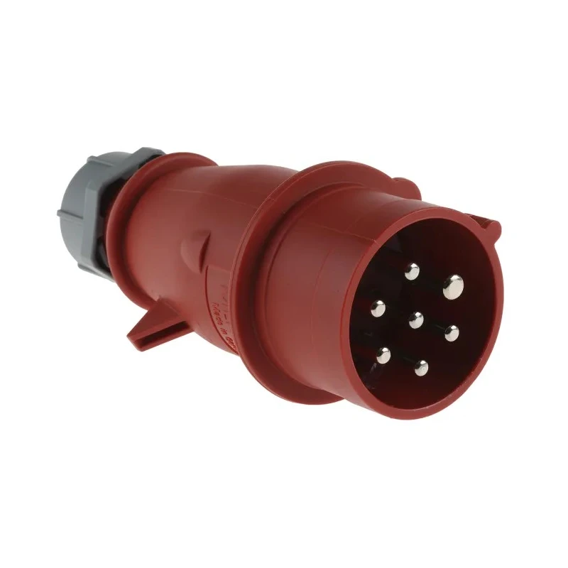 MENNEKES AM-TOP Red Cable Mount 7P Straight Industrial Power Connector 16A 400V IP44 