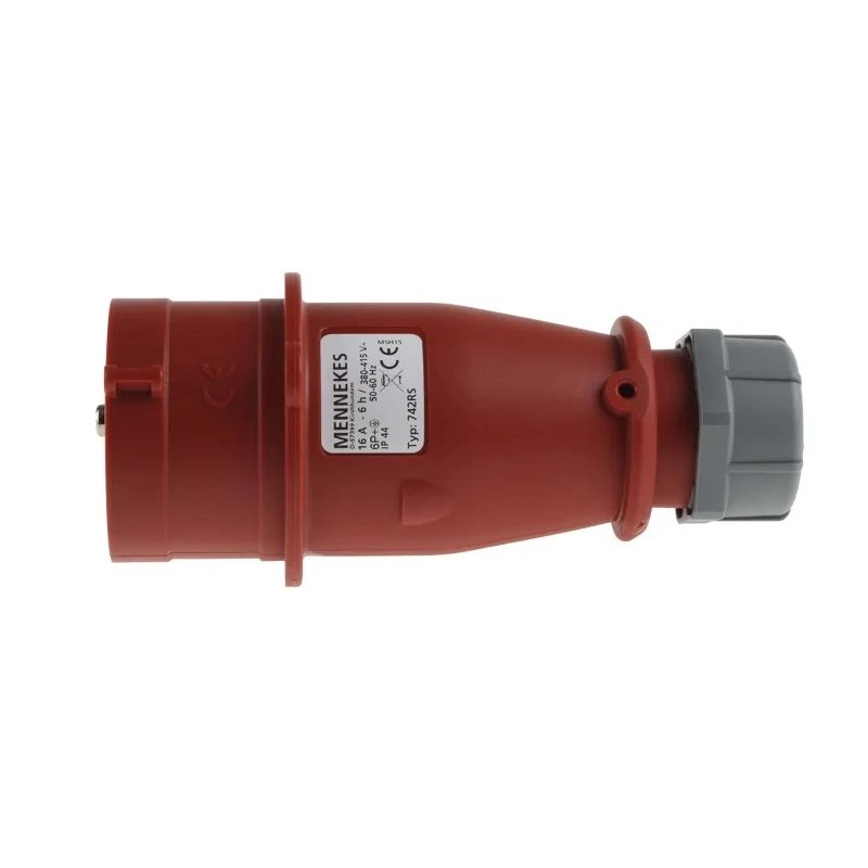 MENNEKES AM-TOP Red Cable Mount 7P Straight Industrial Power Connector 16A 400V IP44 