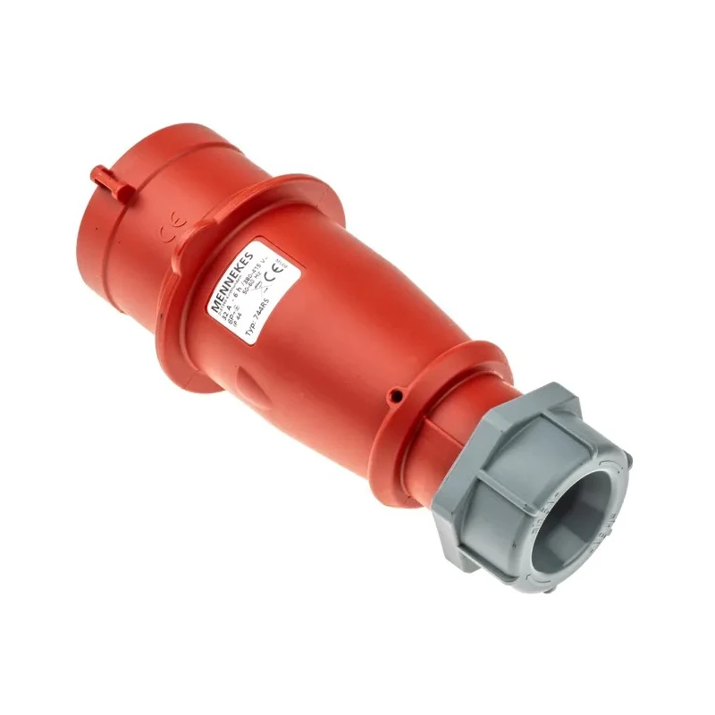 MENNEKES AM-TOP IP44 Red Cable Mount 7P Straight Industrial Power Connector 32A 400V 