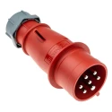 MENNEKES AM-TOP IP44 Red Cable Mount 7P Straight Industrial Power Connector 32A 400V 