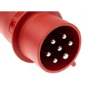 MENNEKES AM-TOP IP44 Red Cable Mount 7P Straight Industrial Power Connector 32A 400V 
