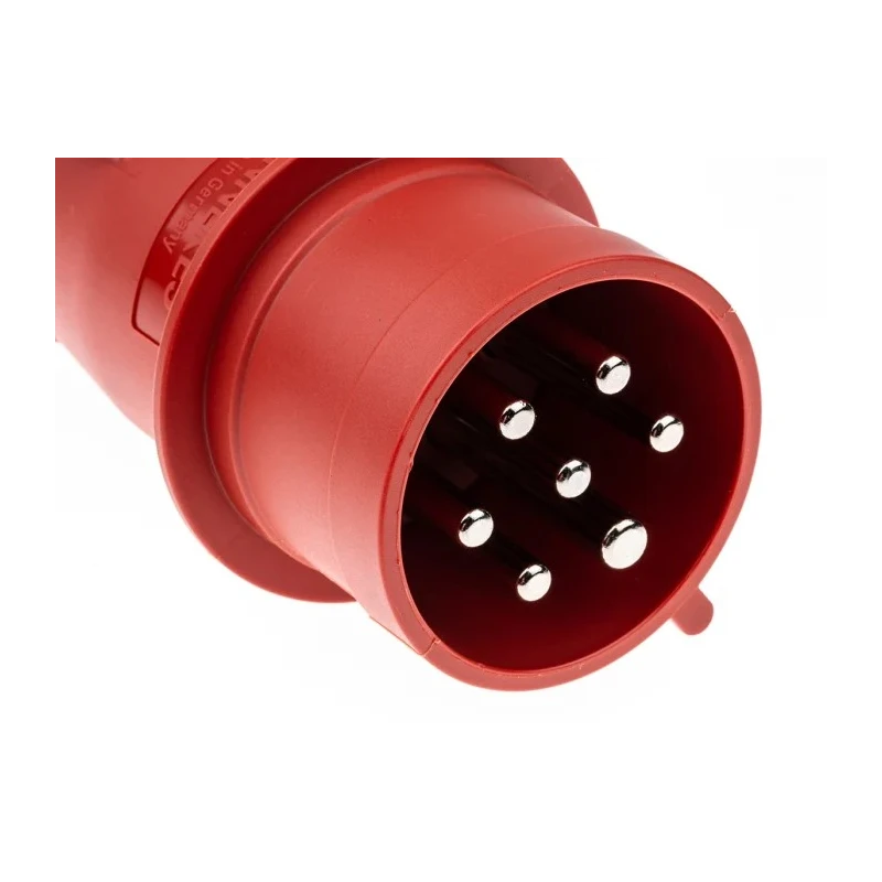 MENNEKES AM-TOP IP44 Red Cable Mount 7P Straight Industrial Power Connector 32A 400V 