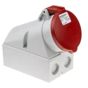 MENNEKES Industrial Power Connector 7-Pole Red Wall Mount Receptacle Rated At 32A 415V IP44 