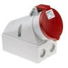 MENNEKES Industrial Power Connector 7-Pole Red Wall Mount Receptacle Rated At 32A 415V IP44