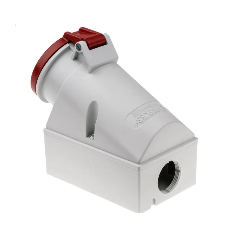 MENNEKES Industrial Power Connector 7-Pole Red Wall Mount Receptacle Rated At 32A 415V IP44 