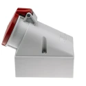 MENNEKES Industrial Power Connector 7-Pole Red Wall Mount Receptacle Rated At 32A 415V IP44 