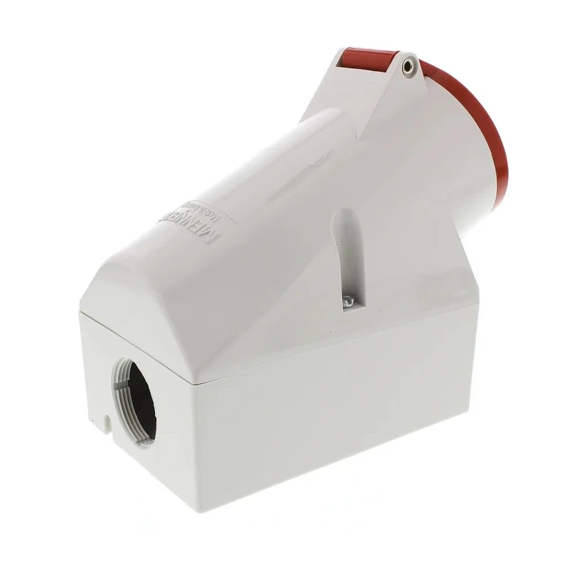 MENNEKES Industrial Power Connector 7-Pole Red Wall Mount Receptacle Rated At 32A 415V IP44 