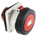MENNEKES Industrial Power Connector Panel Mount, Rated 63A, 400V, IP67 Red, 3P+N+PE, SoftCONTACT 