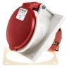 MENNEKES Industrial Power Connector 32A 400V IP44 Red Panel Mount 7 Pole