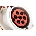 MENNEKES Industrial Power Connector 32A 400V IP44 Red Panel Mount 7 Pole 