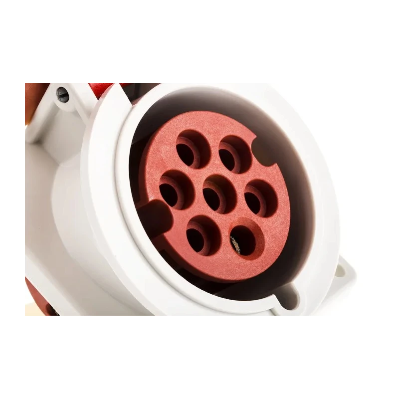 MENNEKES Industrial Power Connector 32A 400V IP44 Red Panel Mount 7 Pole 