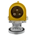 MENNEKES Yellow IP44 Wall Mount 3-Pole Right Angle Industrial Power Connector 16A 110V IP44 