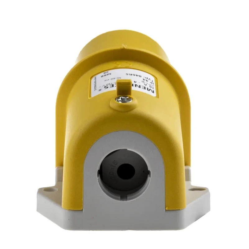 MENNEKES Yellow IP44 Wall Mount 3-Pole Right Angle Industrial Power Connector 16A 110V IP44 