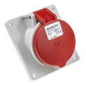 MENNEKES Industrial Power Connector 16A, 400V, IP44 Red Panel Mount 7P IP44