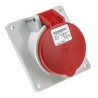 MENNEKES Industrial Power Connector 16A, 400V, IP44 Red Panel Mount 7P IP44
