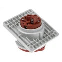 MENNEKES Industrial Power Connector 16A, 400V, IP44 Red Panel Mount 7P IP44
