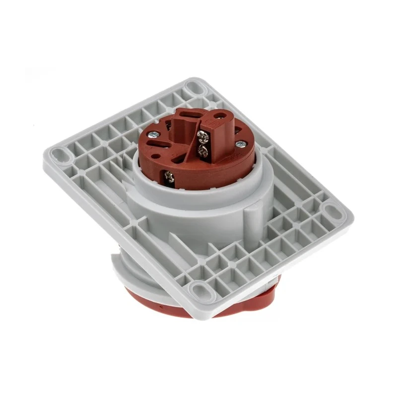 MENNEKES Industrial Power Connector 16A, 400V, IP44 Red Panel Mount 7P IP44