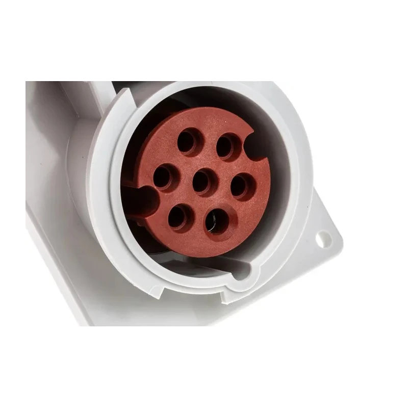 MENNEKES Industrial Power Connector 16A, 400V, IP44 Red Panel Mount 7P IP44