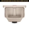 Rubbermaid Commercial Products 68L Grey Pedal Polyethylene Waste Bin 1883604