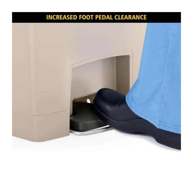Rubbermaid Commercial Products 68L Grey Pedal Polyethylene Waste Bin 1883604