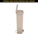 Rubbermaid Commercial Products 68L Grey Pedal Polyethylene Waste Bin 1883604