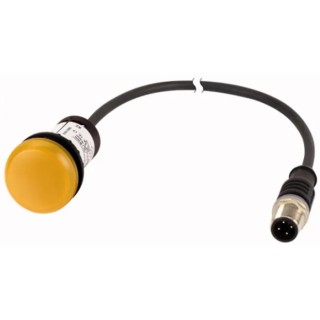Eaton Panel Mount Yellow LED Indicator 22 mm Cutout 24 V AC/DC IP69K IP67 Round 181623 C22-L-Y-24-P3