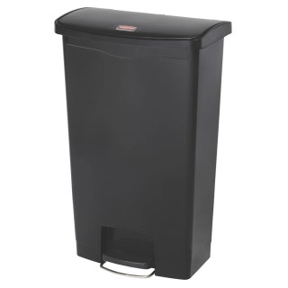 Rubbermaid Commercial Products Slim Jim 68L Black Pedal Polyethylene Waste Bin 1883613