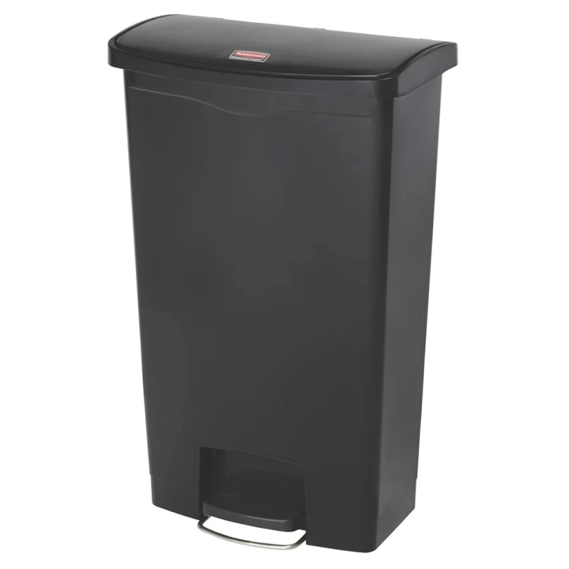 Rubbermaid Commercial Products Slim Jim 68L Black Pedal Polyethylene Waste Bin 1883613