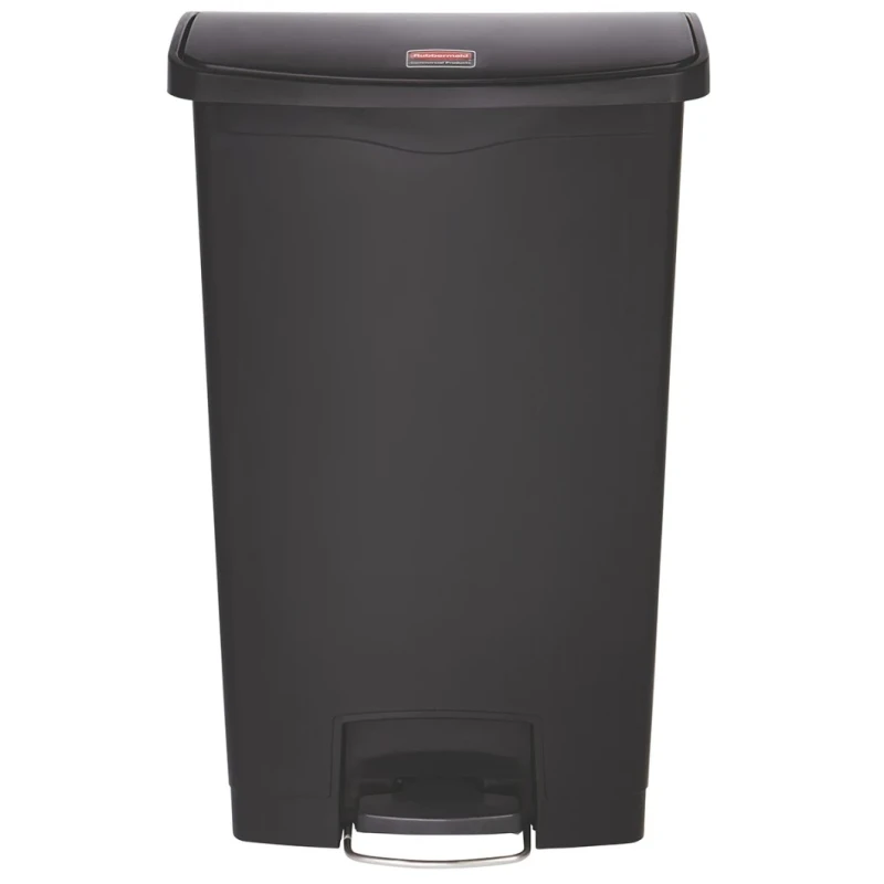 Rubbermaid Commercial Products Slim Jim 68L Black Pedal Polyethylene Waste Bin 1883613