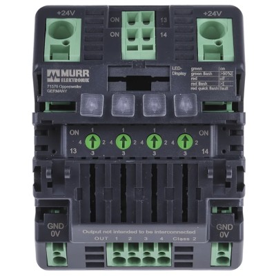 Murrelektronik Limited MICO Electronic Circuit Breaker 1A, 4A, 24V, 4 Channels, DIN Rail Mount 9000-41034-0100400