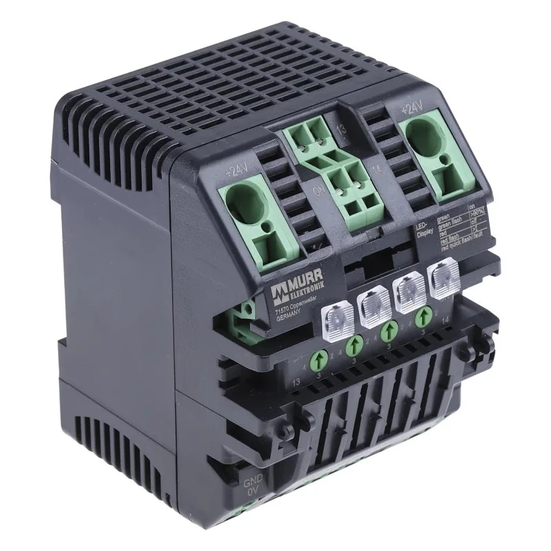 Murrelektronik Limited MICO Electronic Circuit Breaker 1A, 4A, 24V, 4 Channels, DIN Rail Mount 9000-41034-0100400