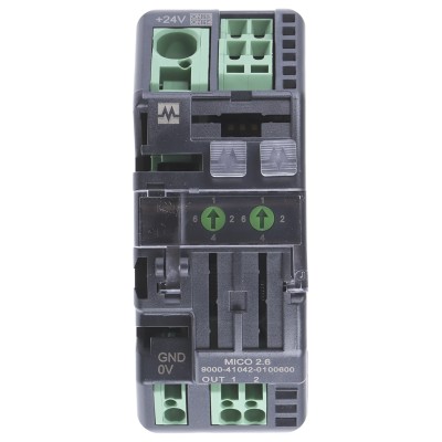 Murrelektronik Limited MICO Electronic Circuit Breaker 6A 24V, 2 Channels, DIN Rail Mount 9000-41042-0100600