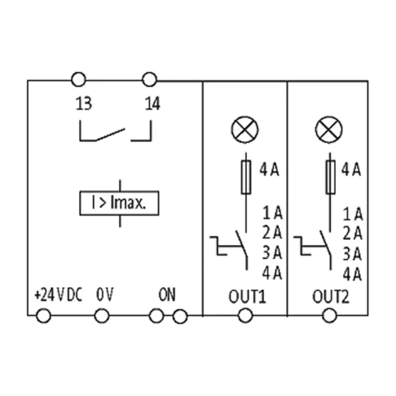 Murrelektronik Limited MICO Electronic Circuit Breaker 1A, 4A Current Rating, 24V, 2 Channels, DIN Rail 9000-41042-0100400
