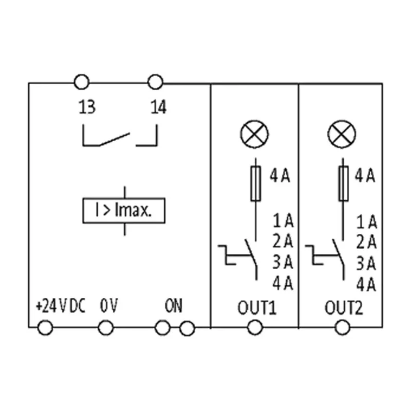 Murrelektronik Limited MICO Electronic Circuit Breaker 6A 24V, 2 Channels, DIN Rail Mount 9000-41042-0100600