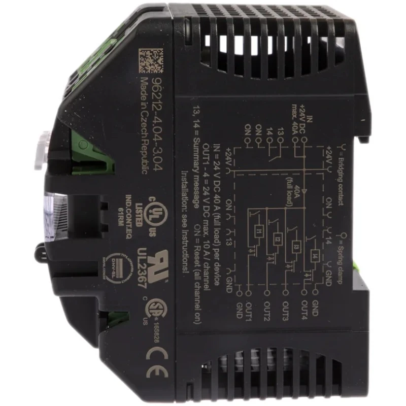 Murrelektronik Limited MICO Electronic Circuit Breaker 4 Channels 10A 24V DIN Rail 9000-41034-0401000