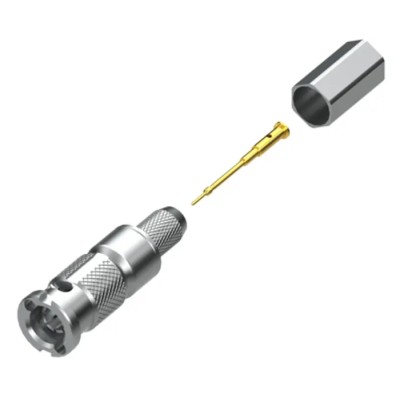 Samtec HD-BNC Series 75 Ω Coaxial Connector Cable Male BNC, Straight Body Crimp HDBNC-P-C-GN-ST-CA8