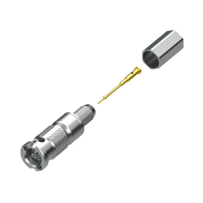 Samtec HD-BNC Series 75 Ω Coaxial Connector Cable Male BNC, Straight Body Crimp HDBNC-P-C-GN-ST-CA8