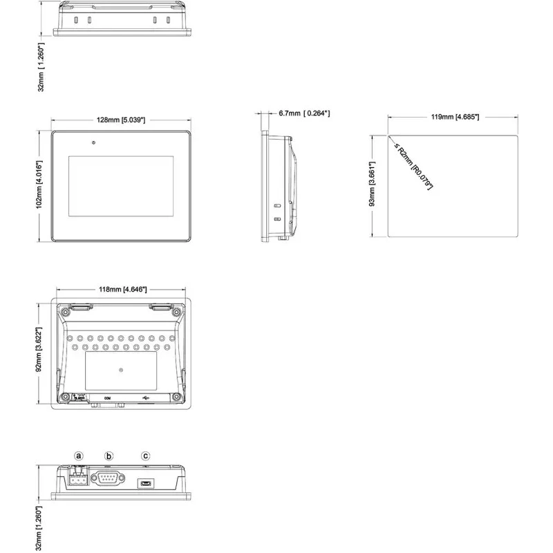 Crouzet Millenium 3 Series Touch Screen HMI 4.3 in TFT LCD Display 480 x 272 Pixel 88970524
