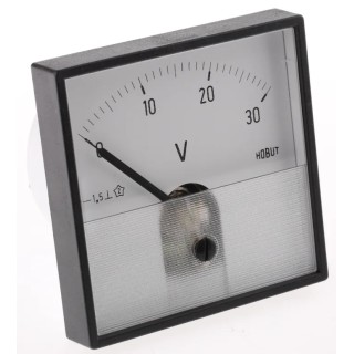 HOBUT PD7 Series Analogue Voltmeter DC, 72 mm x 72 mm, Horizontal Scale, Accuracy Class 1.5 PD721MCS30V/2-001