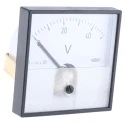 HOBUT PD7 Series Analogue Voltmeter DC, 72 mm Cutout Height and Width, Horizontal Scale PD721MCS50V/2-001