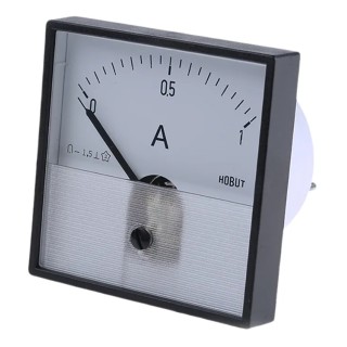 HOBUT Analogue Panel Ammeter 100 A AC/DC with UL94V0 Flame Retardant Case PD721MCS1A/2-003