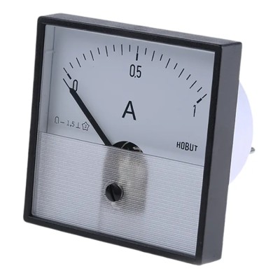 HOBUT Analogue Panel Ammeter 100 A AC/DC with UL94V0 Flame Retardant Case PD721MCS1A/2-003