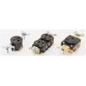 Hubbell 15A Brown 2 Gang Plug Socket NEMA 5-15R HBL5252