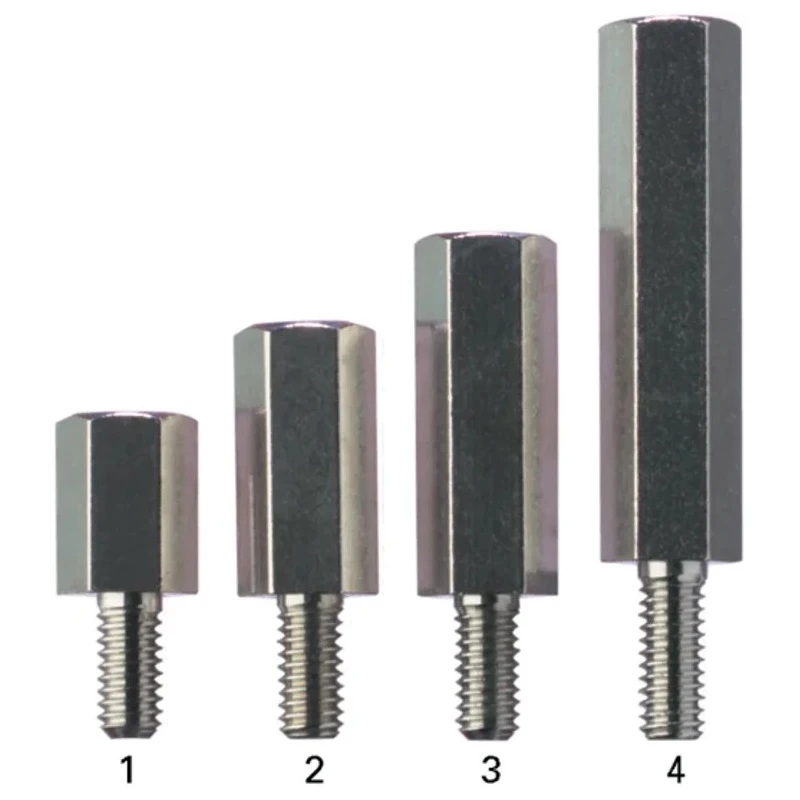 Fischer Elektronik Brass Hex Standoff M4 Thread Size, 15 mm Length, Nickel Plated GBM4070.15