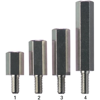 Fischer Elektronik Brass Hex Standoff M4 Thread Size, 20mm Length, Nickel Plated GBM4070.20