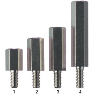 Fischer Elektronik Brass Hex Standoff M4 Thread Size, 30 mm Length, Nickel Plated GBM4070.30